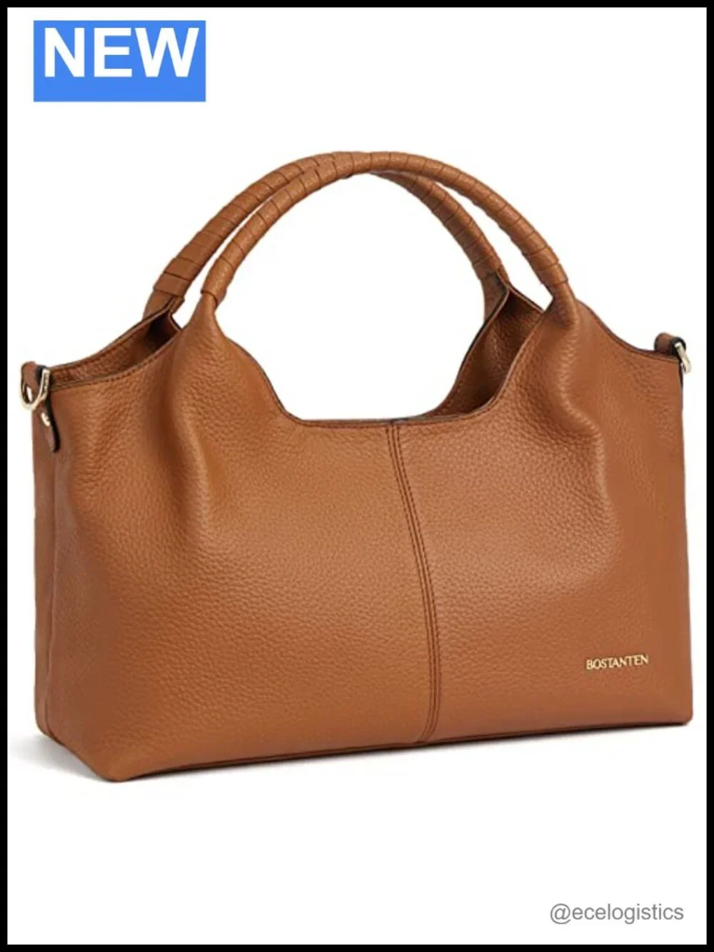 Genuine Leather Satchel Handbag with Adjustable Strap